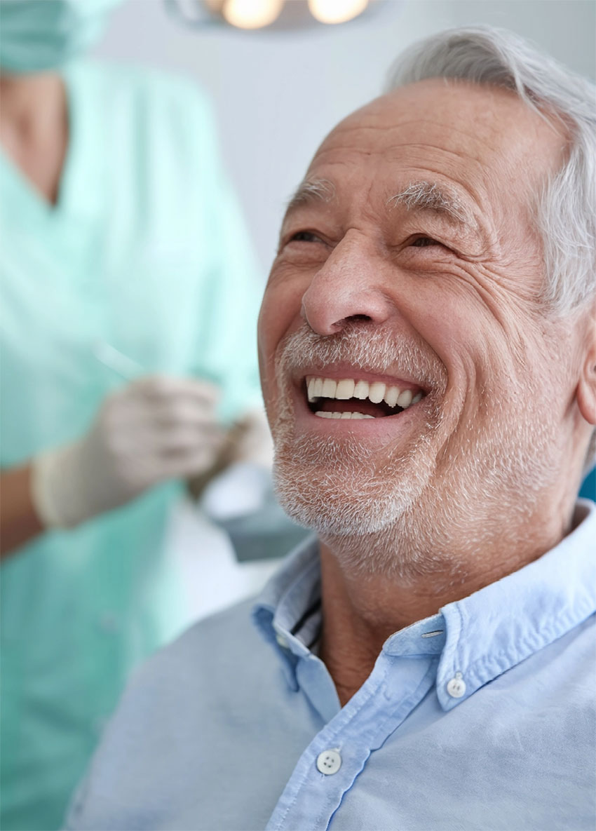 Senior patient receiving CDCP dental care at Arbutus Dental, Vancouver